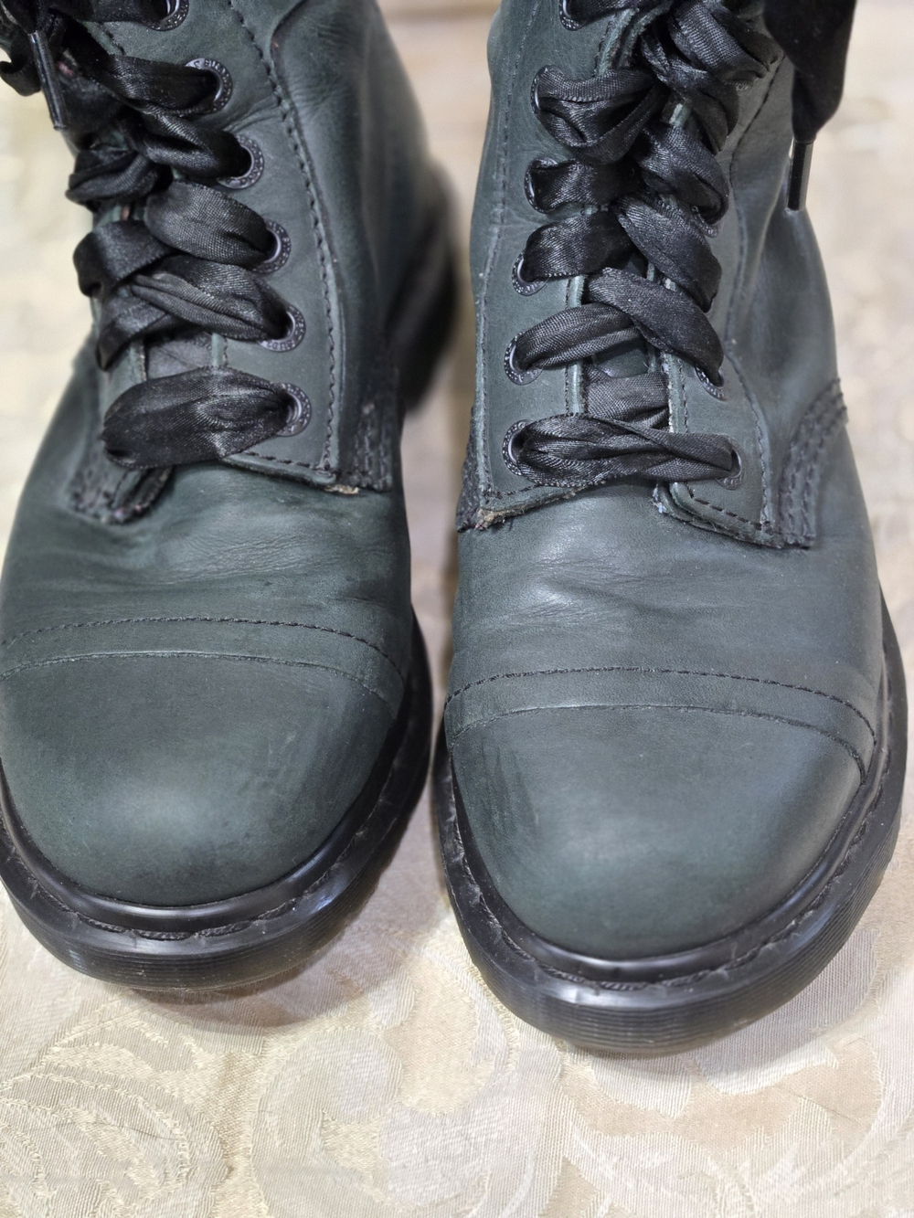 Dr. Martens Triumph 1914 Plaid Combat Boots with Satin Laces - Picture 9 of 12